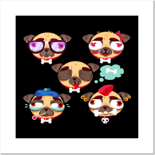 Pug Collection Posters and Art